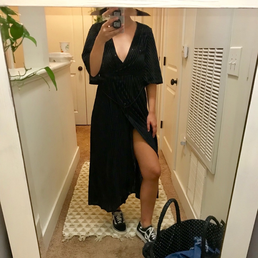 Black maxi dress